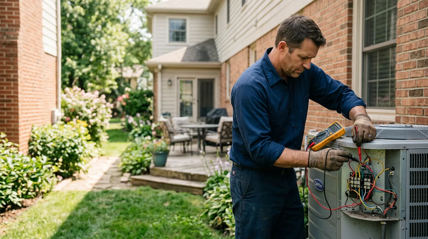 HVAC technician working near Plainfield, MA